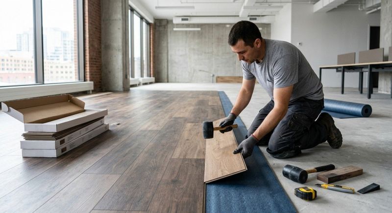 Our team working on Flooring Service projects in West Springfield, MA